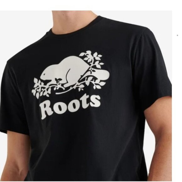 Classic Fit Roots Canada Black Men's T-Shirt – Size L - Picture 1 of 2